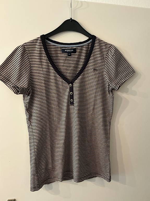 T-shirt: Oberteil von McGregor Sand-blaugestreift Grösse m – Usato da Oberwil BL venduto da Nikki13