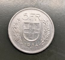 5 Fr. Münze CH 1954 Silber