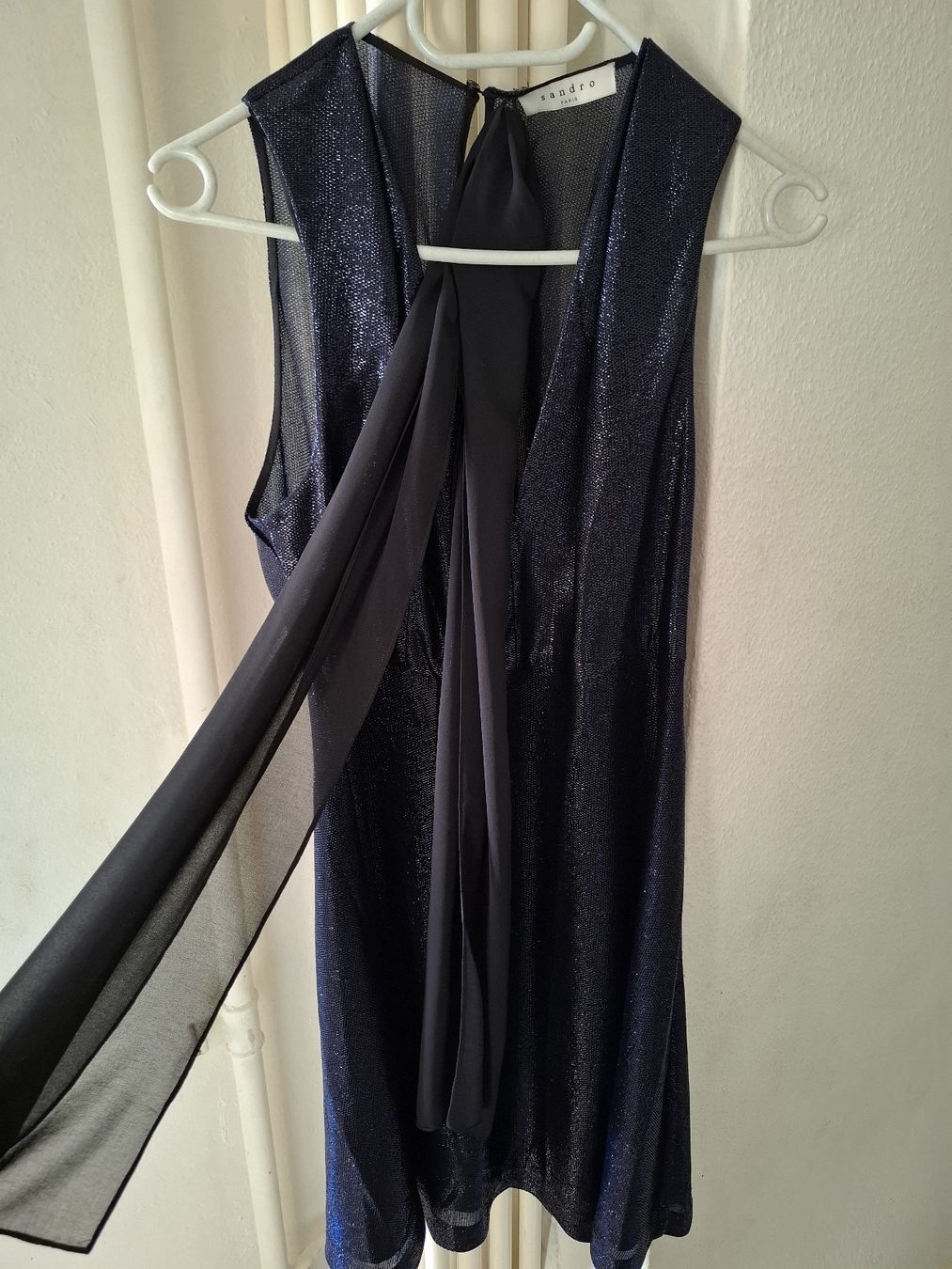 Sandro Kleider: Sandro Robe de soirée bleu marine scintillante Taille L – Gebraucht aus Le Locle von sAm_2112 3