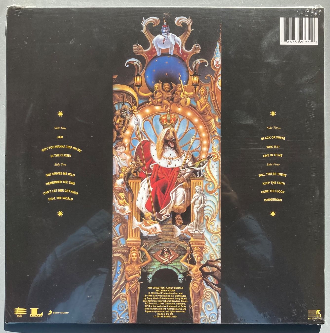Dischi in vinile: MICHAEL JACKSON - DANGEROUS – Nuovo e nell'imballaggio originale da Poliez-Pittet venduto da Newtown-Records 1