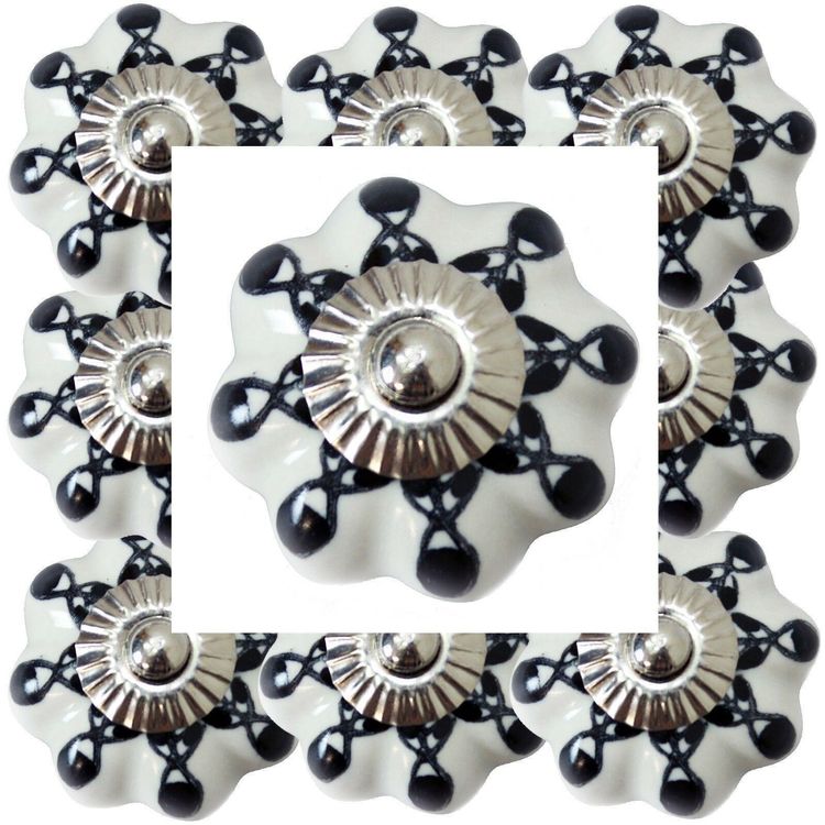 GODNECE Möbelknöpfe Stern Design - 6er Set Für Schränke & Schubladen