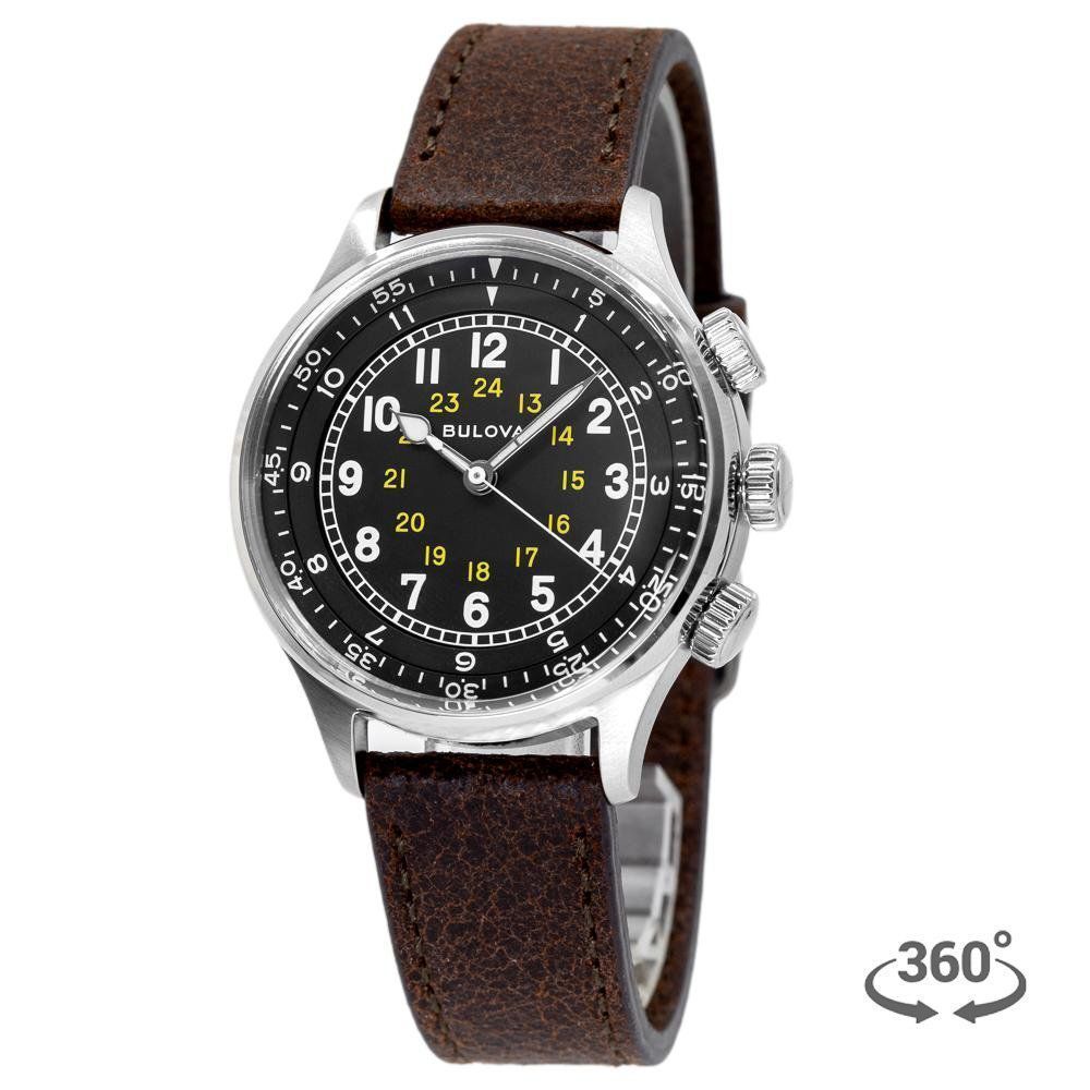 Bulova Orologi: Bulova Herren 96A245 Pilot A15 Automatik – Nuovo e nell'imballaggio originale da Schindellegi venduto da harveystore