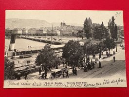 1913 - Genève - Pont du Mont-Blanc / belebt