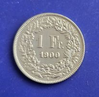 Schweiz 1 Fr. 1900 sehr gute Erhaltung rarer Jahrgang