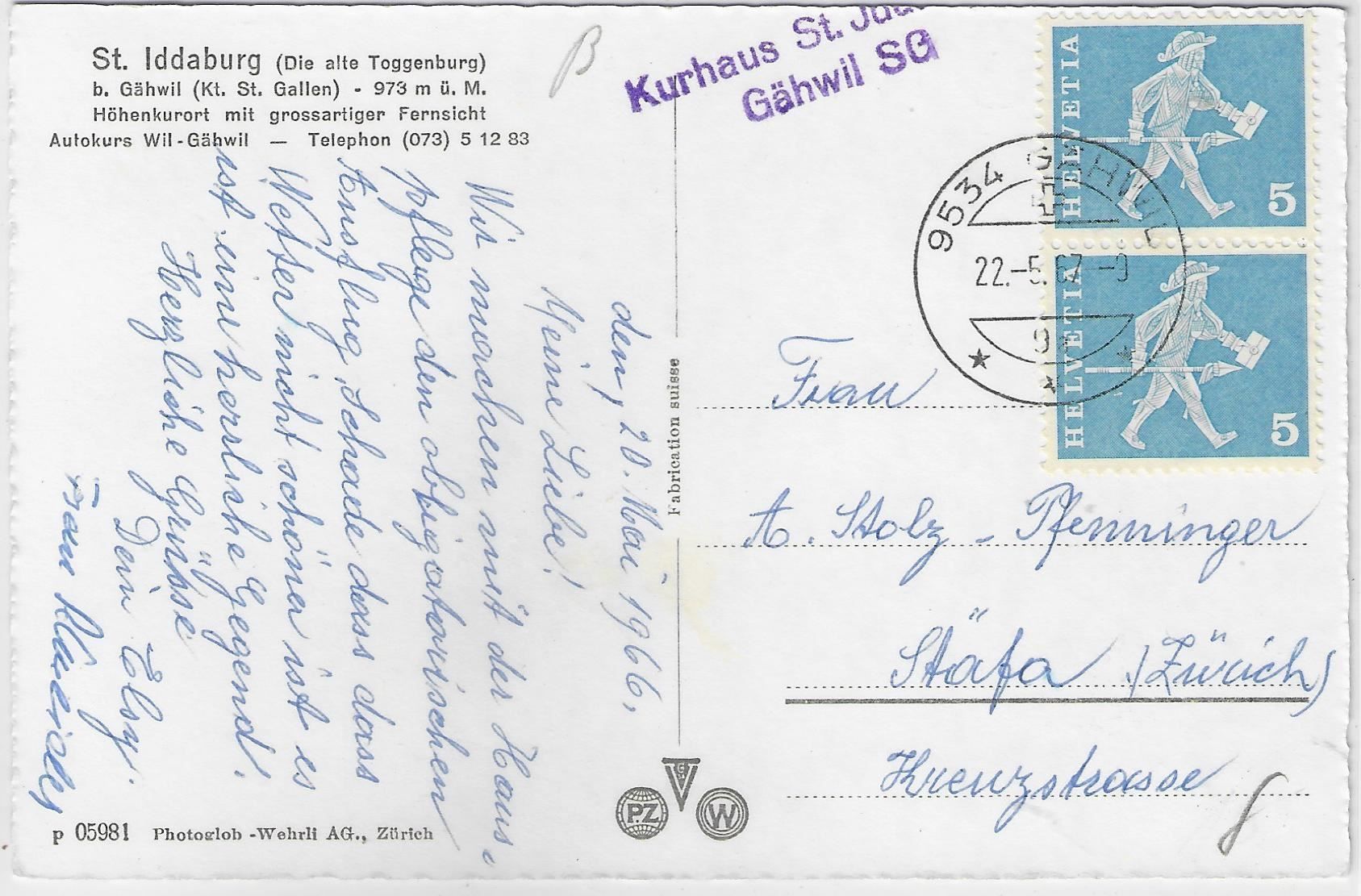 Dipinti: St. Iddaburg bei Gähwil - Fernsicht – Antico da Ettingen venduto da Kartenplanet 1