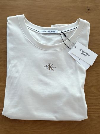 T-shirt Calvin Klein Jeans color avorio,  taglia XL