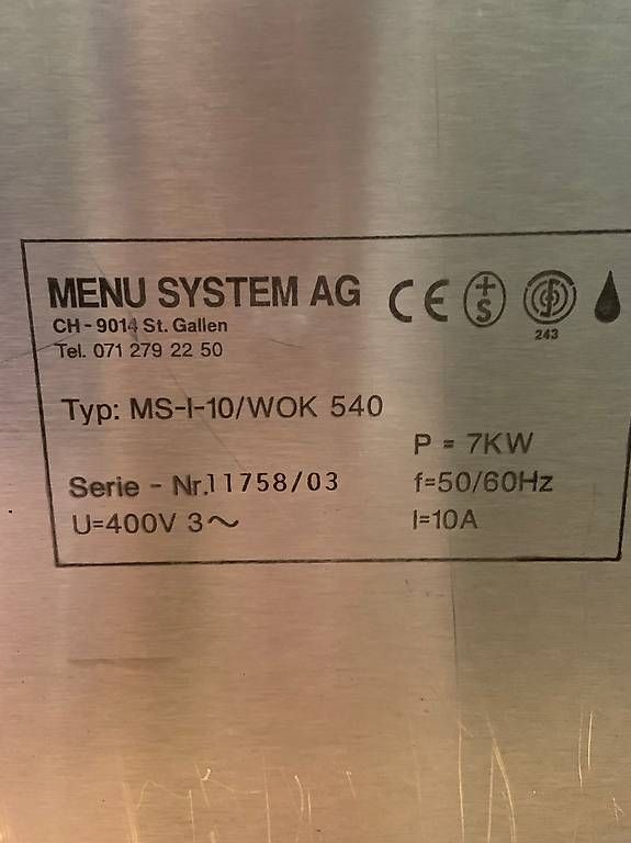 Elettrodomestici da cucina: Grosser Menu System Wok 540 Gastro 60x60cm – Usato da Burgdorf venduto da dkwhummel 4