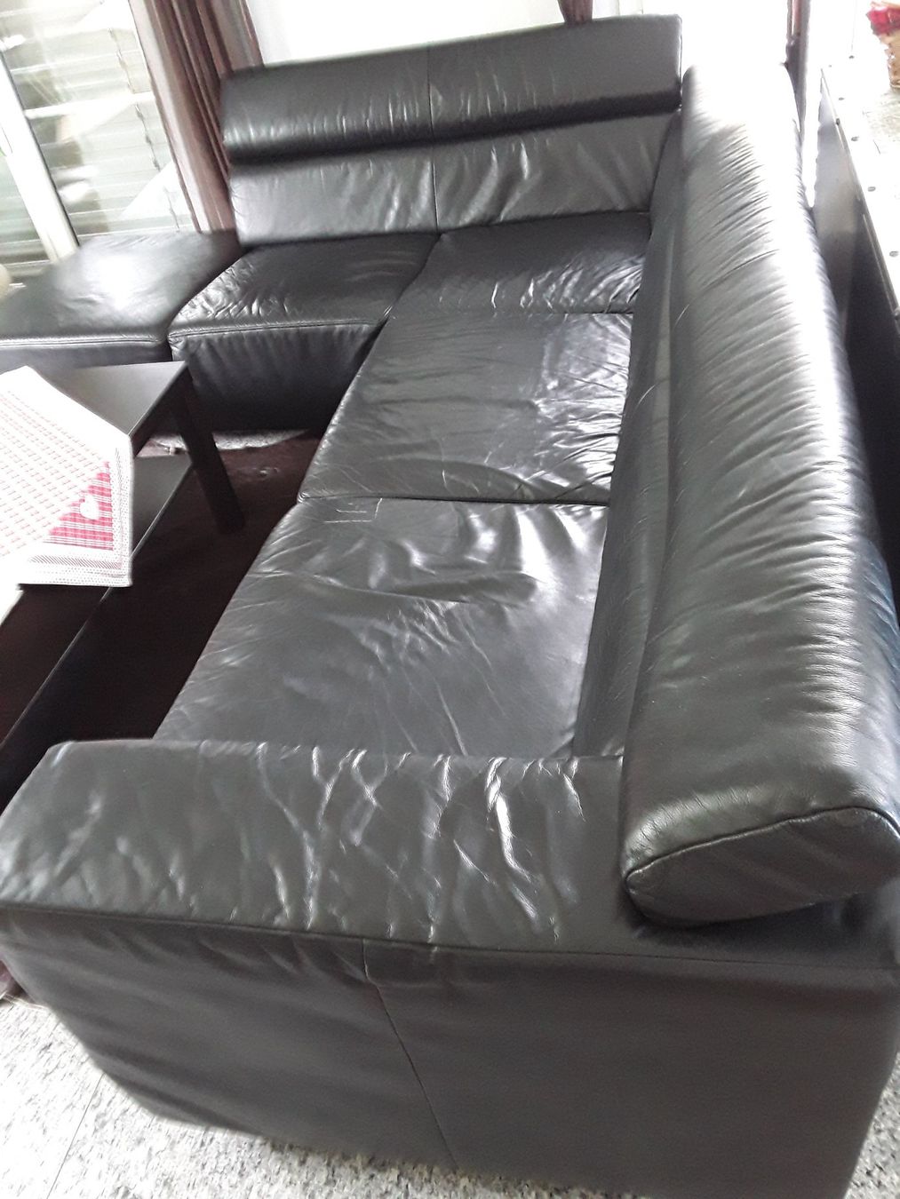 Divani: ECHTLEDER ECKSOFA COUCH POLSTERGRUPPE SCHWARZ – Usato da Bilten venduto da konrad7321 1