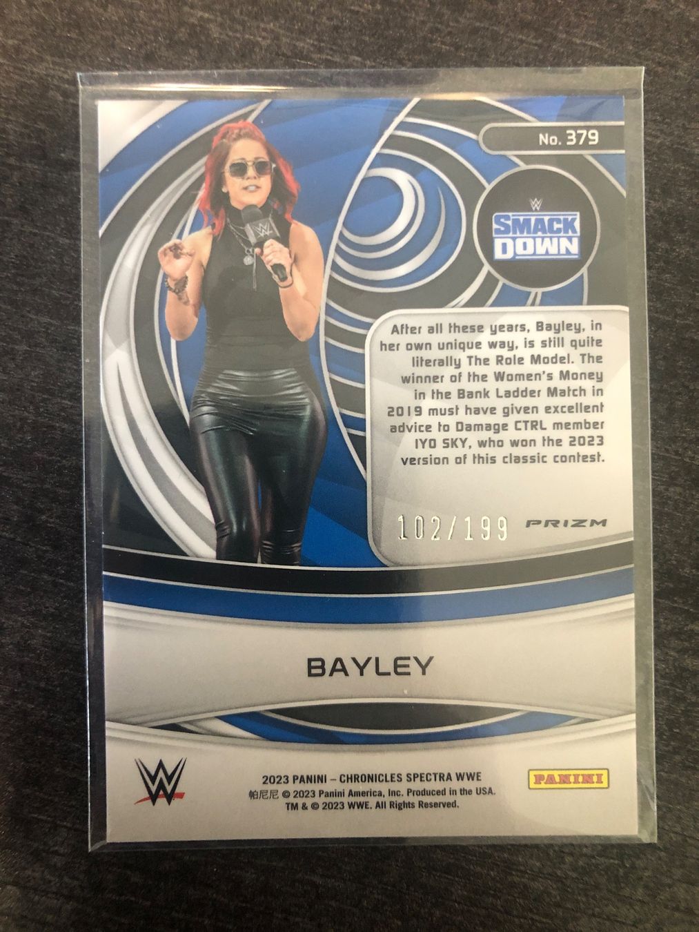 Topps Sammelbilder & Trading cards: Panini Spectra WWE Bayley /199 – Gebraucht aus Wangenried von Garagara 1
