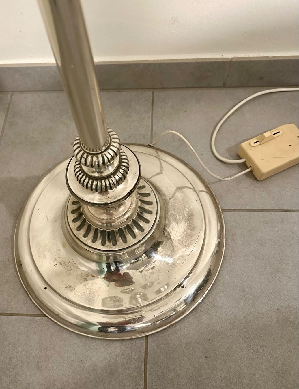 Lampade: Vintage Stehlampe, Lampe, versilbert ca. 164 cm – Usato da Dübendorf venduto da Shineforyou 6