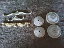 Dekorationselemente Set 7 teilig weiss creme, Puppenhaus,neu