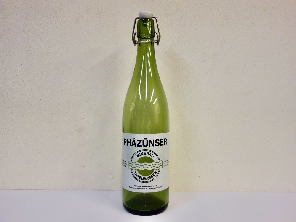 Flasche RHÄZÜNSER TAFELWASSER MINERALQUELLE PASSUGG 1968 '68 (Gebraucht ...