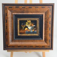 Huile miniature ancienne signée Zouaoui