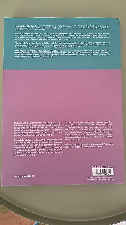Libri: Recht für TK – Usato da Hergiswil NW venduto da DME00 1