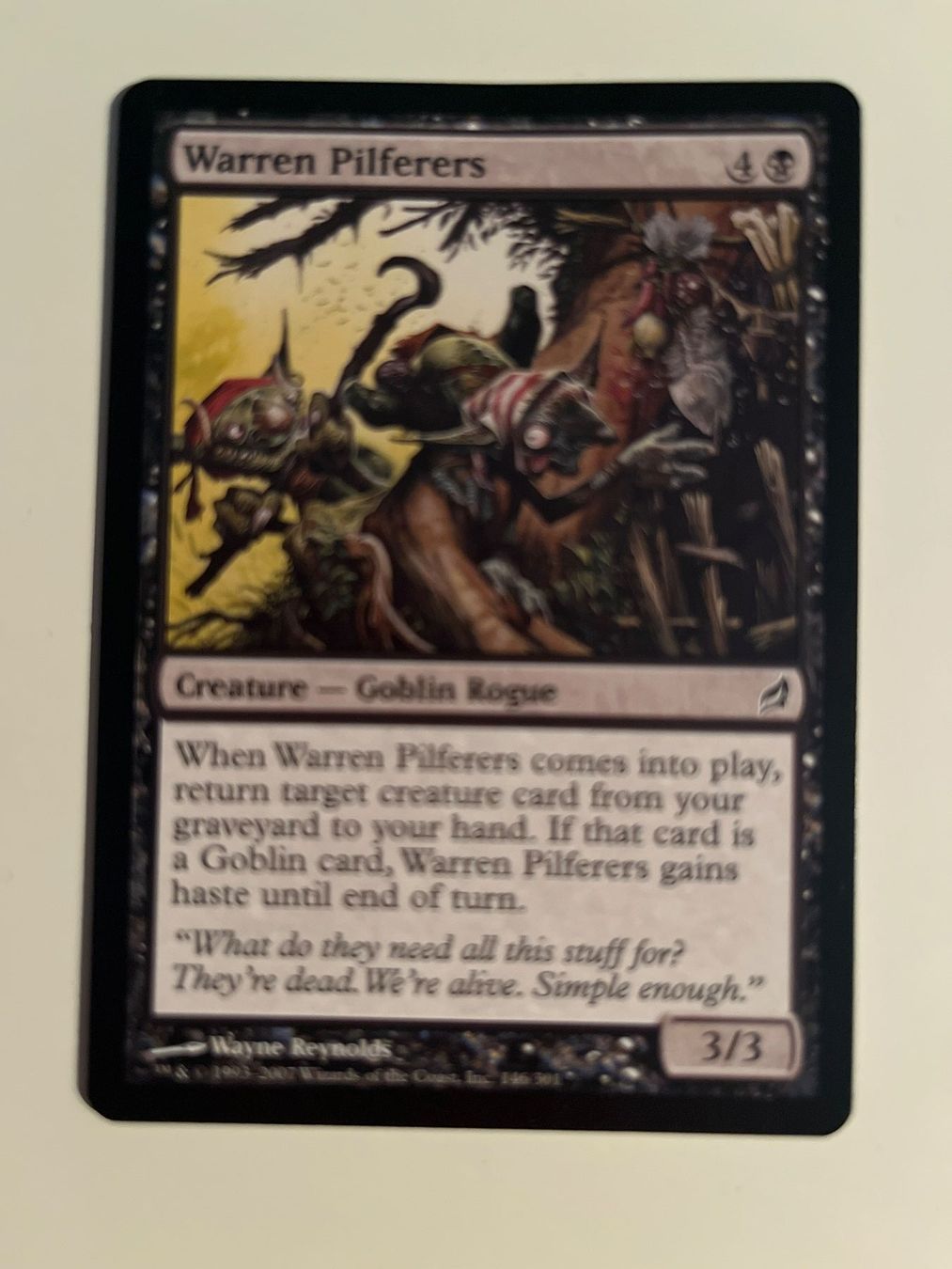 Magic The Gathering Carte collezionabili: 1 x Warren Pilferers - Magic: The Gathering - MtG – Usato da Kriens venduto da Shadi1980