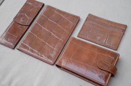 Mulberry Stift-Kartenetui Notizbuch Hülle 3 étuis et carnet