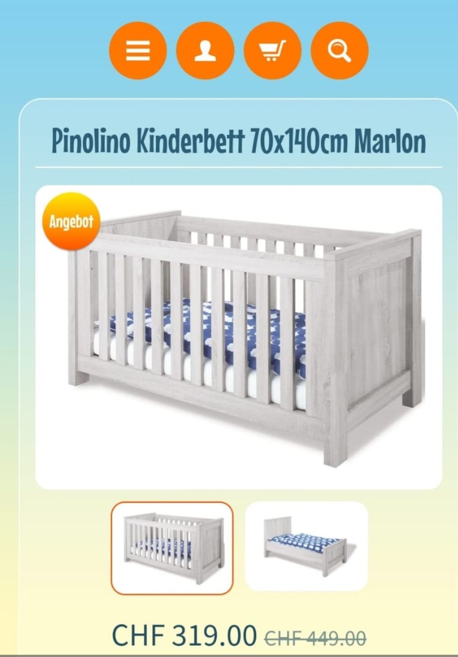 Pinolino Letti: pinolino Kinderbett Marlon – Usato da Wiesendangen venduto da sil_j598 1