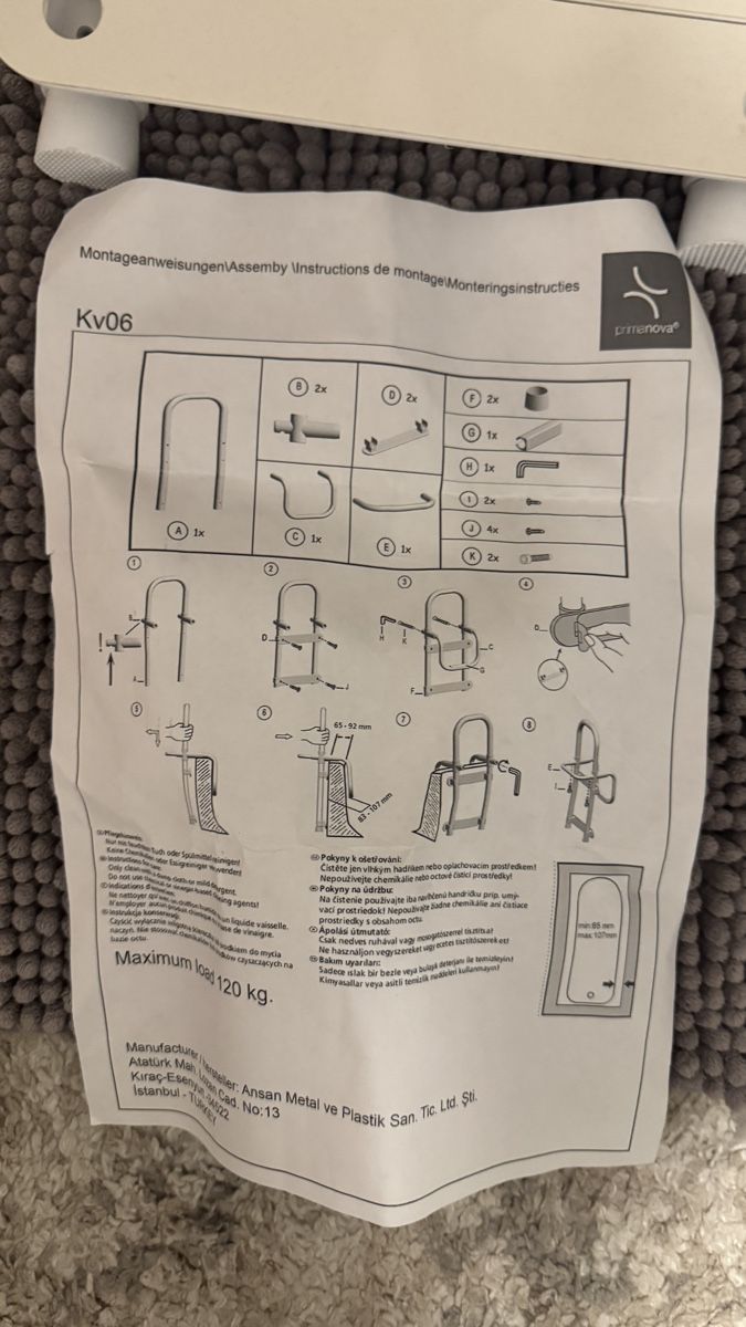 Supporti a parete: Bettgriff Haltegriff KV06 neu – Nuovo (secondo la descrizione) da Zürich venduto da Belisimo 1