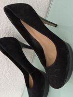 Escarpins noirs en daim, taille 38, élégants et confortables