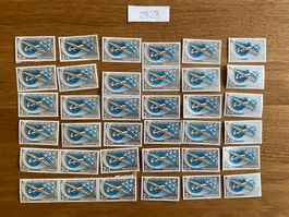 72Fr Postfrische ungestempelte Flugpost Frankaturware Lot