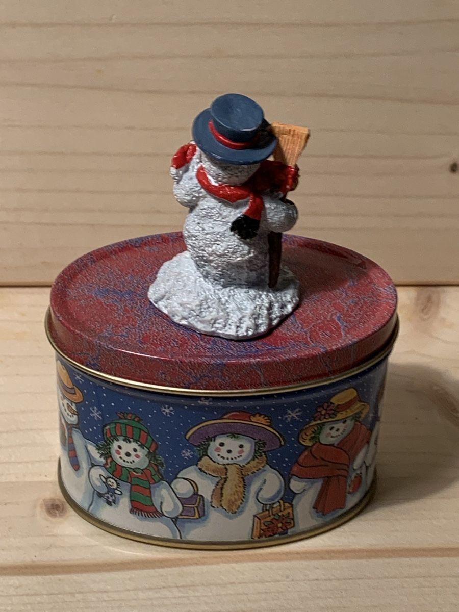 Tutte le decorazioni: Weihnachtsdose Schneemann East End Design 1995 – Nuovo e nell'imballaggio originale da Erlenbach ZH venduto da Ritschly 3