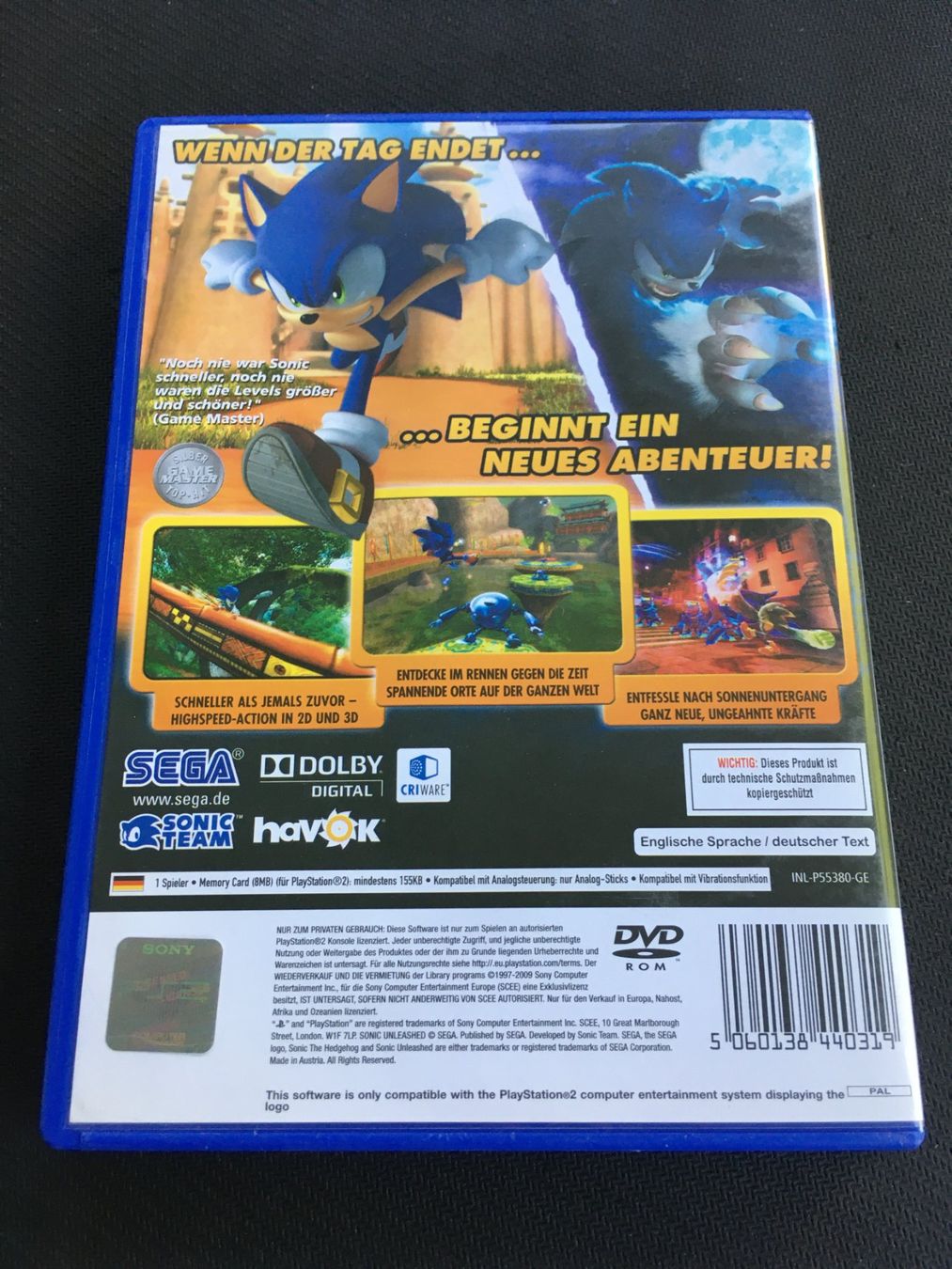 Sony Giochi: Sonic Unleashed - PS2 / Playstation 2 – Usato da St.Gallen venduto da Punktchen01 1