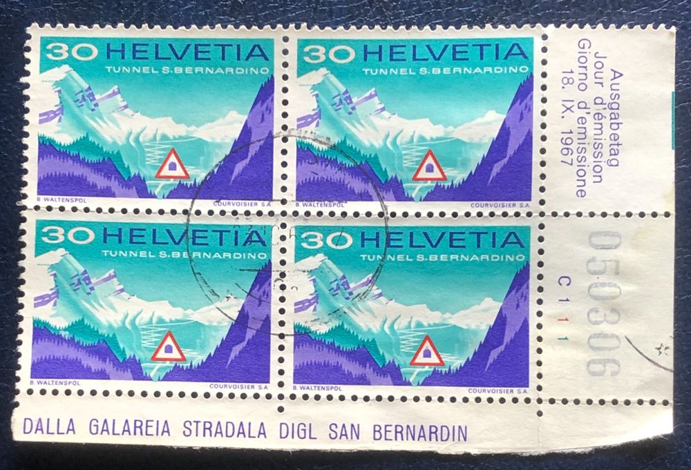 Tutti i francobolli: 4 er Block Nr.451 mit Stempel     – Usato da Aarau venduto da Billa007