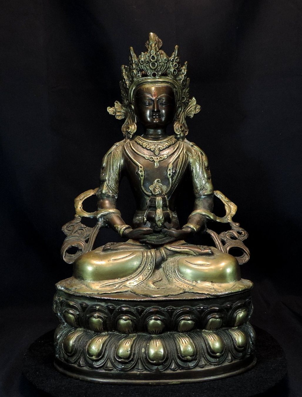 Skulpturen & Statuen: Buddha Figur Bronze, Sitzende Gottheit Nepal – Gebraucht aus Duggingen von roterbambus