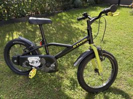 Vélo enfant  B'Twin 16 pouces noir et jaune