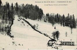 Concour de Skis à STE-CROIX VD gel. 1910 mit Kastenstempel!