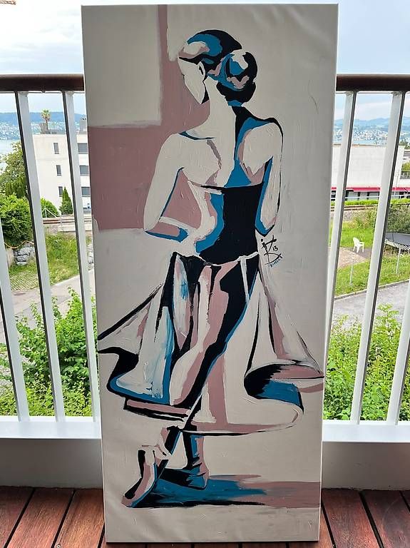 Dipinti: 3er Set Gemälde Ballerina – Usato da Wädenswil venduto da mthuma