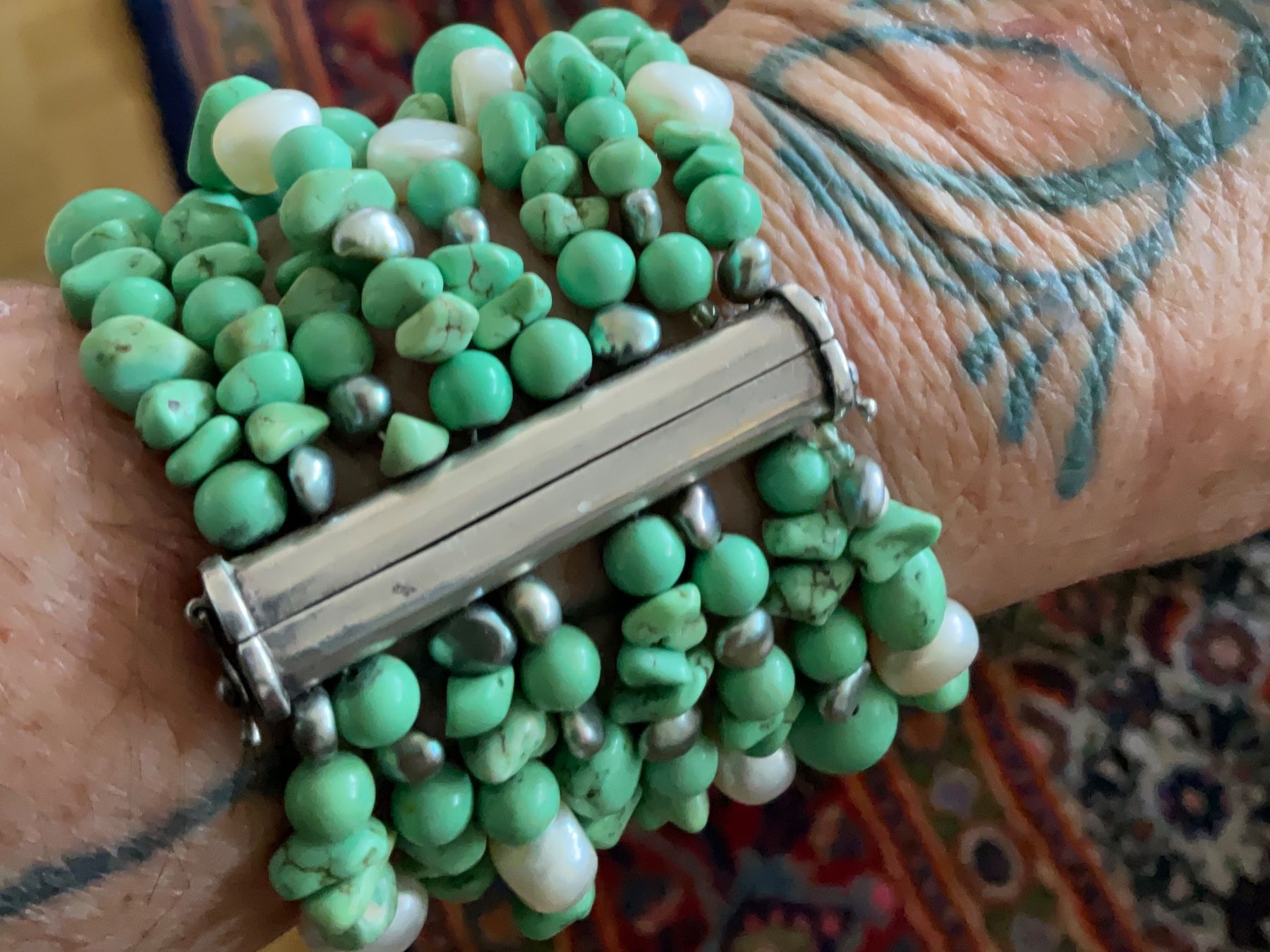 Llan Valls Joies Bracciali & Braccialetti: Bracelet Turquoise Pearl Multi-Strand Statement Armband – Nuovo (secondo la descrizione) da Birsfelden venduto da G.D.d.T. 7