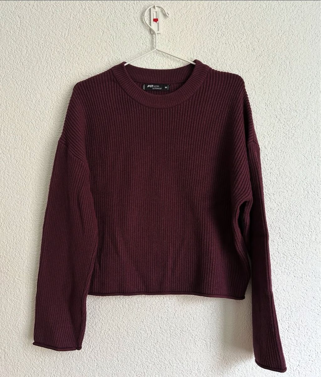 Maglioni & Felpe: Bordeaux roter Strickpullover, Grösse M – Usato da Chur venduto da faja7000