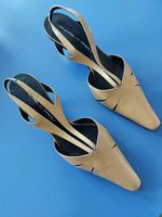 Beige Leder Sommerpumps von Giancarlo Proli