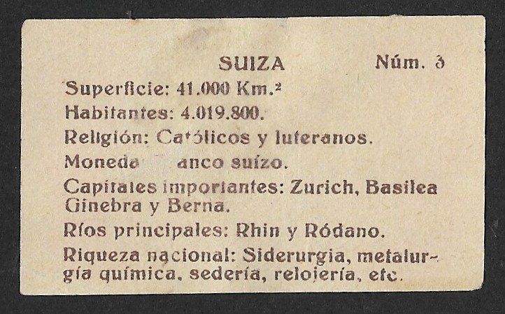 Carte collezionabili: Chromo Chocolats Solsona Espagne :  SUIZA, Berne (1920s) – Usato da Genève venduto da Brindisina2019 1