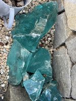 Glasbrocken Dekoration Türkis 41
