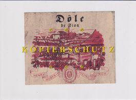 Etikette für Wein - Dôle de Sion /bd