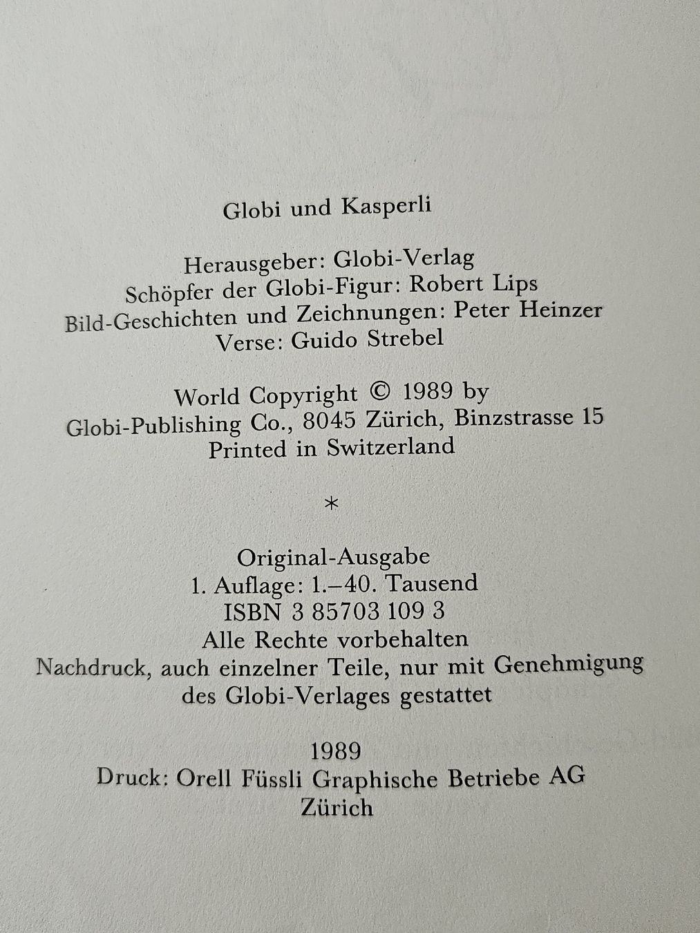 Bücher: Globi und Kasperli – Gebraucht aus Kreuzlingen von chr_pfn9 2