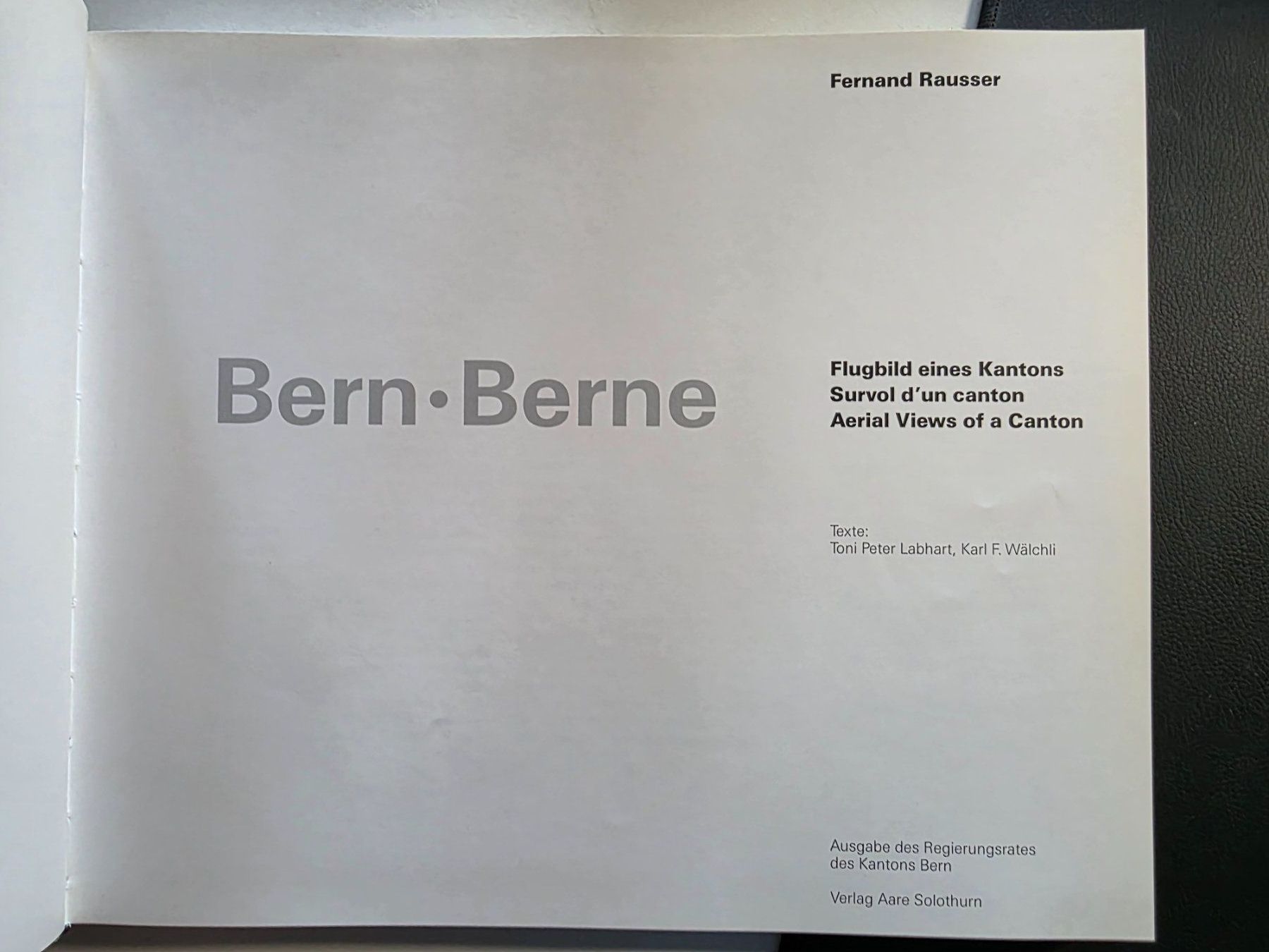 Livres: Bern - Flugbild eines Kantons - Fernand Rausser - 1990 – D'occasion à Walterswil BE par Lonitti 5