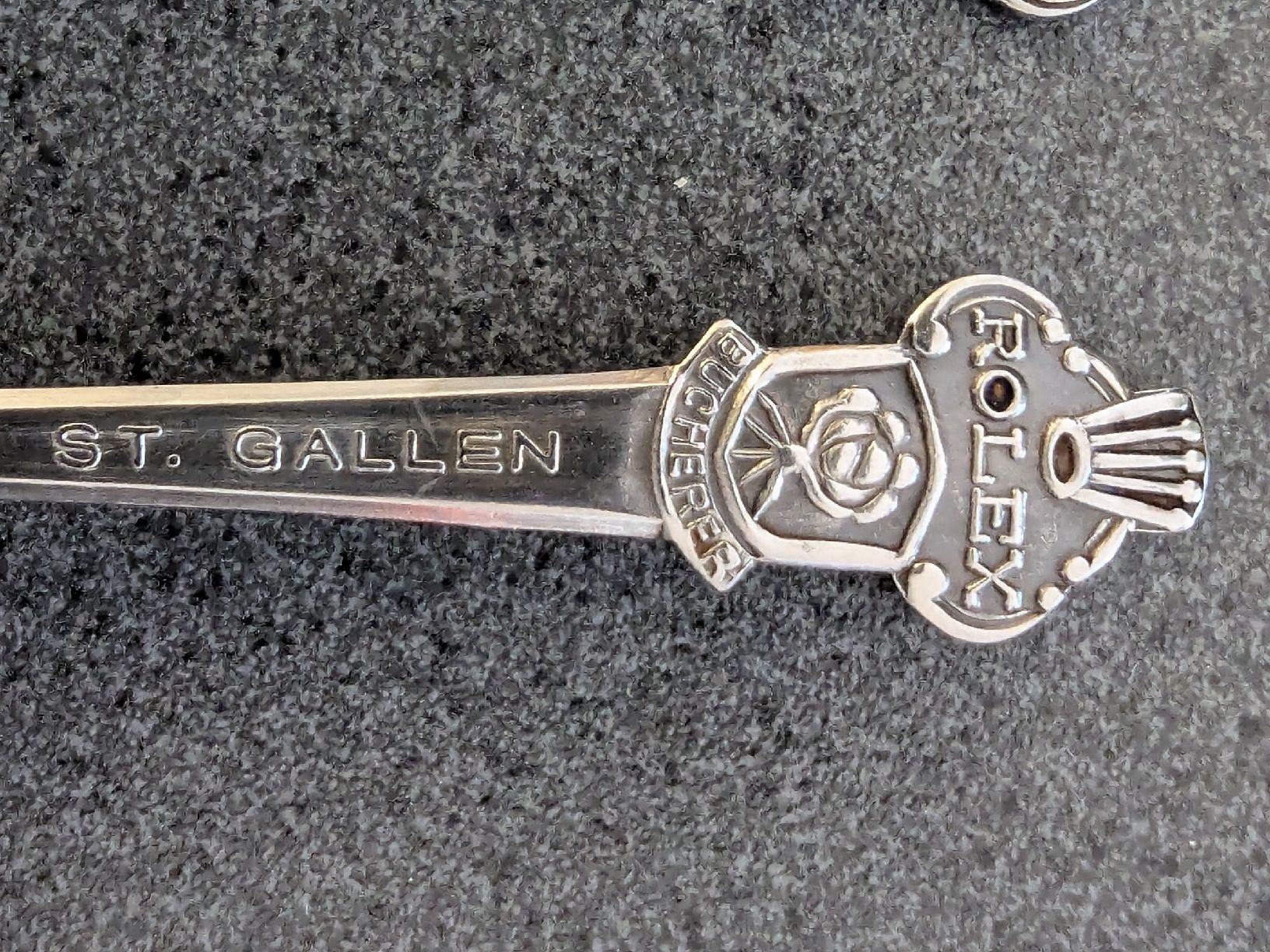Cucchiai: 7 Rolex Bucherer St. Gallen Löffel Set versilbert – Usato da Bischofszell venduto da Blende2 3