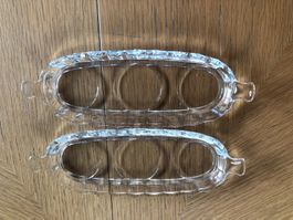 2 Glas Schiffchen für Teelichter