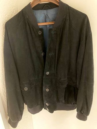Lederjacke 'Christ', Wildleder, Grösse M/L