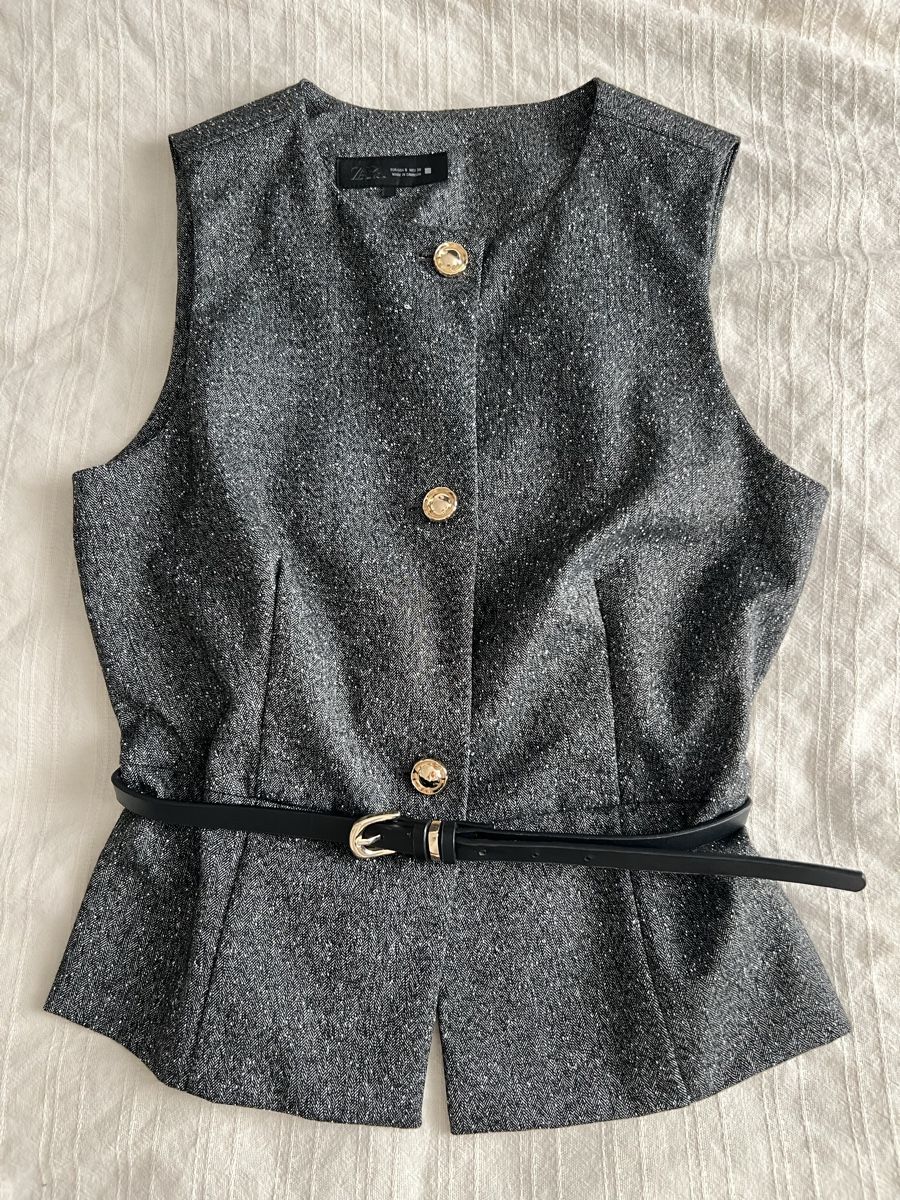 Zara Gilet & Giacche senza maniche: CHICE WESTE MIT GÜRTEL – Nuovo (secondo la descrizione) da Luzern venduto da sr.luzern