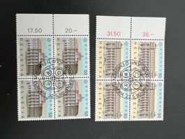 1990  Erstag gest.Viererblock mit Tab (K36)