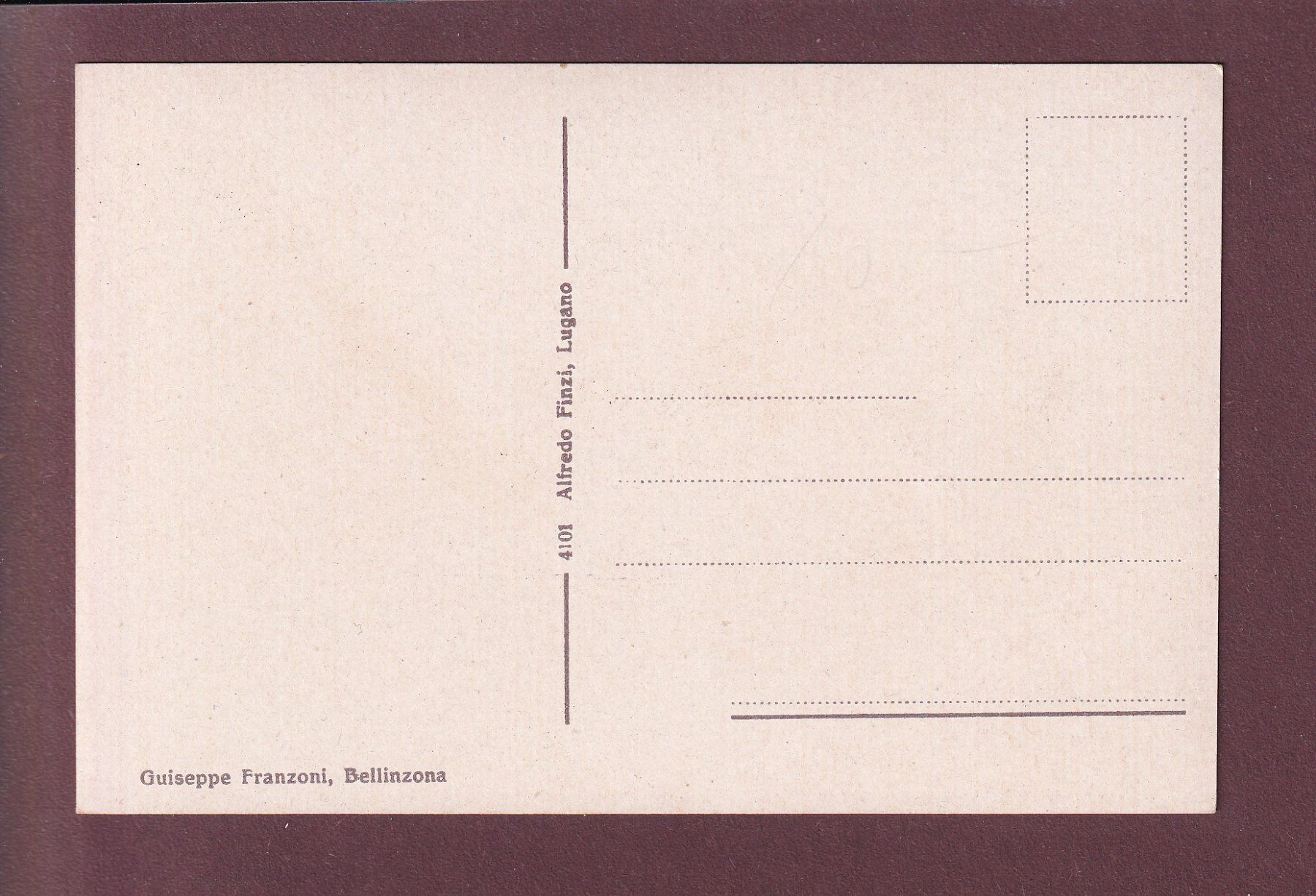 Cartoline postali: BELLINZONA - Ferrovia – Usato da Pully venduto da nicecards 1