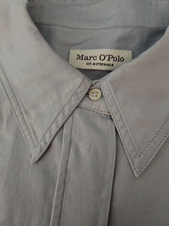 Marc O'Polo Blusen: Gr. 42 Marc O'PoloHemdbluse coton bio, bleu clair – Gebraucht aus Sutz von Dalilea 1