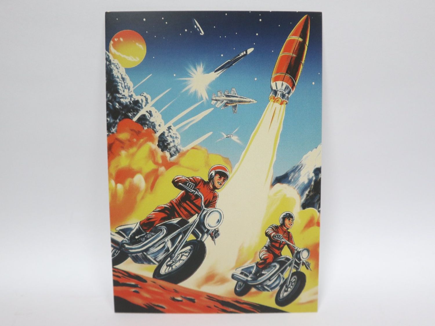 Cartoline postali: AK Science Fiction Motorrad Rakete Comic Postkarte – Nuovo (secondo la descrizione) da Eschenbach SG venduto da Astalavista