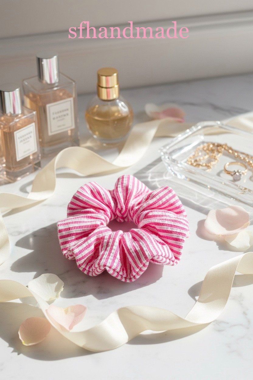 Accessori per capelli: *Pink Whisper* Scrunchie - sfhandmade – Nuovo (secondo la descrizione) da Baar venduto da sfhandmade
