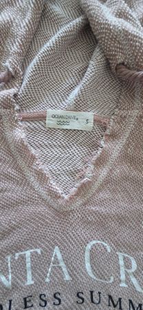 Pull /Sweat shirt Rose/Blanc à capuche Ocean Drive taille S