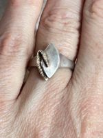 Silberring, LOTUS Blatt Grösse (54.5) Vintage